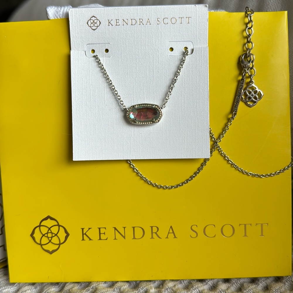 Kendra Scott Dichroic Glass Elisa Gold Pendant Necklace